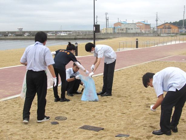 須磨海水浴場　マナーアップキャンペーンに参加しました