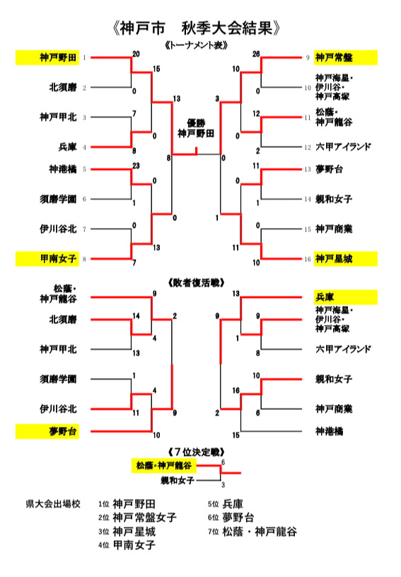 ソフトボール部 神戸市大会優勝 兵庫県 私立 高校 神戸野田高等学校