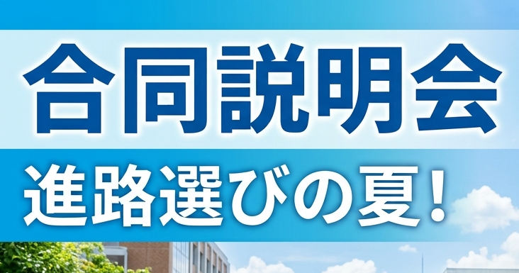 【７，８月】合同説明会への参加予定一覧【進路選択の夏！】